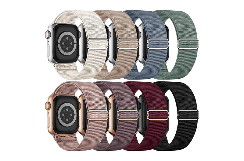 Nylon Braided Elastic Strap for iWatch Series 10 9 8 7 6 SE 5 4 3 Ultra Ultra 2 (Support OEM/ODM)