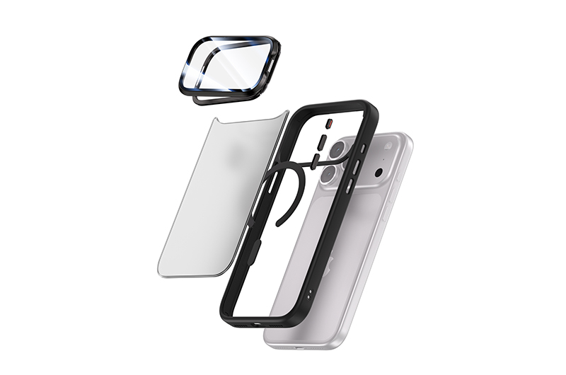 Magnetic Phone Case with Aluminum Alloy Lens frame for iPhone 17/16/15/14/13/12/11 Series (Support OEM/ODM)