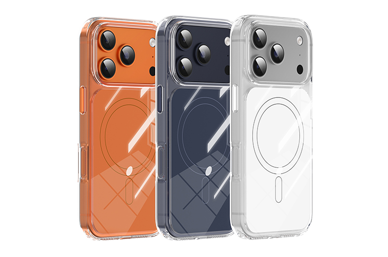 Clear Magnetic Phone Case for iPhone 17/16/15/14/13/12/11 Series (Support OEM/ODM)