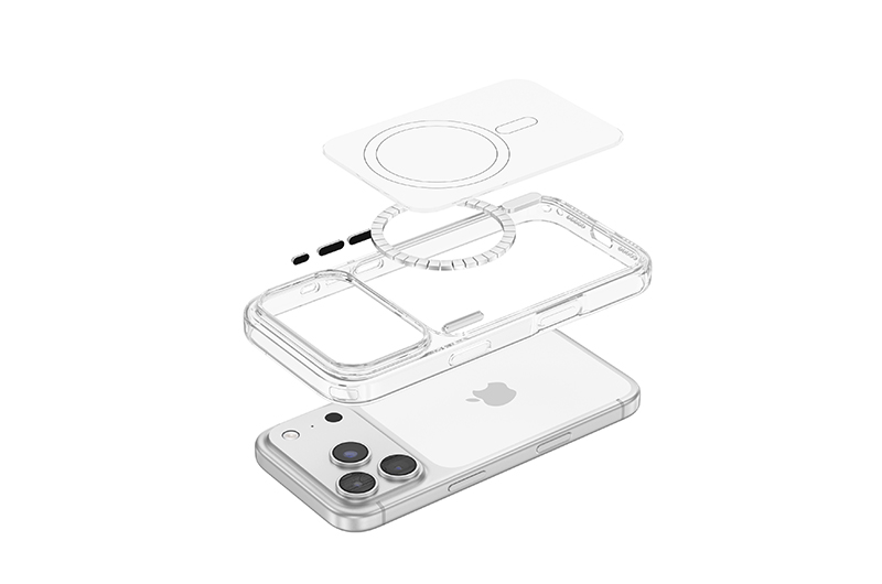 Clear Magnetic Phone Case for iPhone 17/16/15/14/13/12/11 Series (Support OEM/ODM)