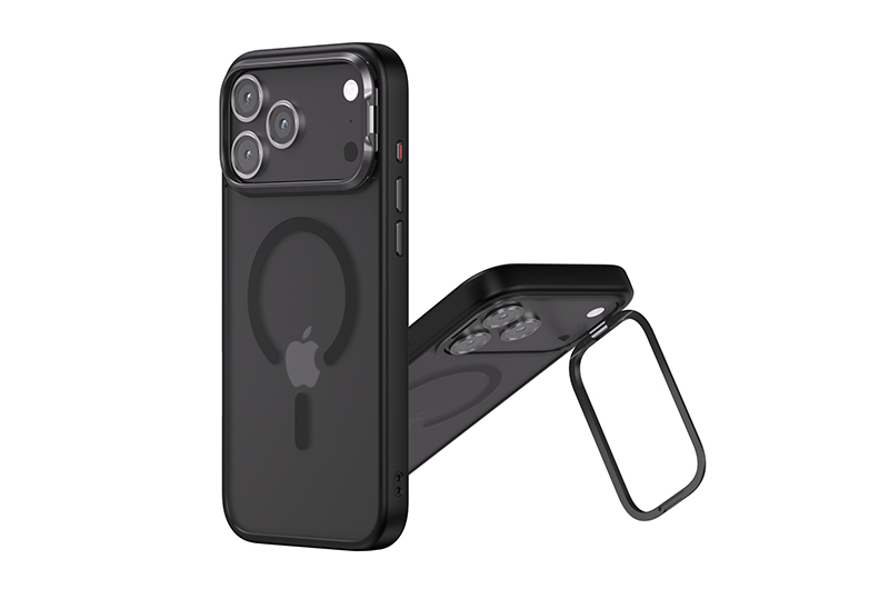 Soft Solid Color Magnetic Phone Case with Camera Protect Stand for iPhone 17/16/15/14/13/12/11 Series (Support OEM/ODM)