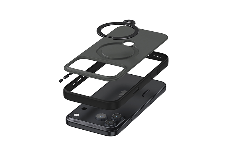 Soft Magnetic Phone Case with invisable 360 degree Rotating Stand for iPhone 17/16/15/14/13/12/11 Series (Support OEM/ODM)