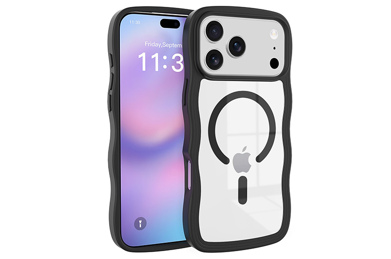 Skin-Friendly Wave Magnetic PC+TPU Phone Case for iPhone 17/16/15 Series (Support OEM/ODM)