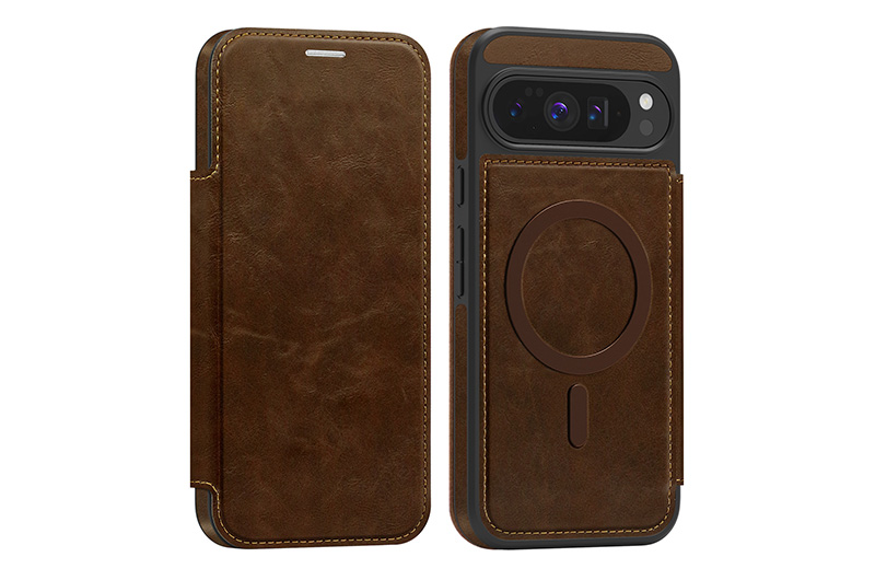 Leather Magnetic Phone Case with RFID  Blocking Card Slots for Google pixel 10a/9a/8a Series (Support OEM/ODM)