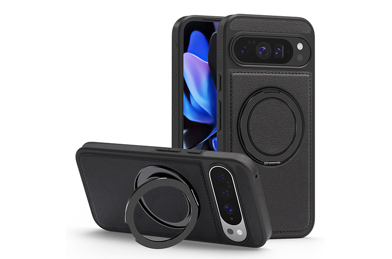 Magnetic Leather Phone Case with 360 Degree Rotating Stand forfor Google pixel 10a/9a/8a Series (Support OEM/ODM)