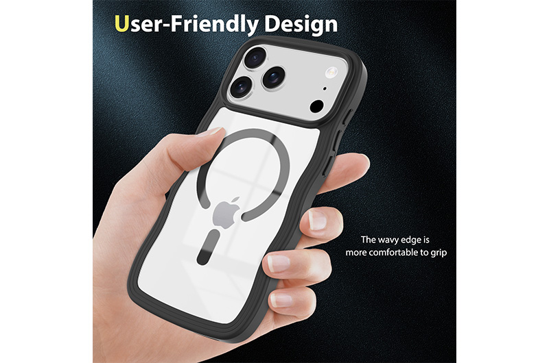Skin-Friendly Wave Magnetic PC+TPU Phone Case for iPhone 17/16/15 Series (Support OEM/ODM)