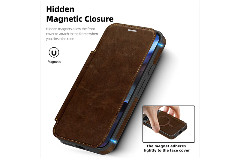 Leather Magnetic Phone Case with RFID  Blocking Card Slots for Google pixel 10a/9a/8a Series (Support OEM/ODM)