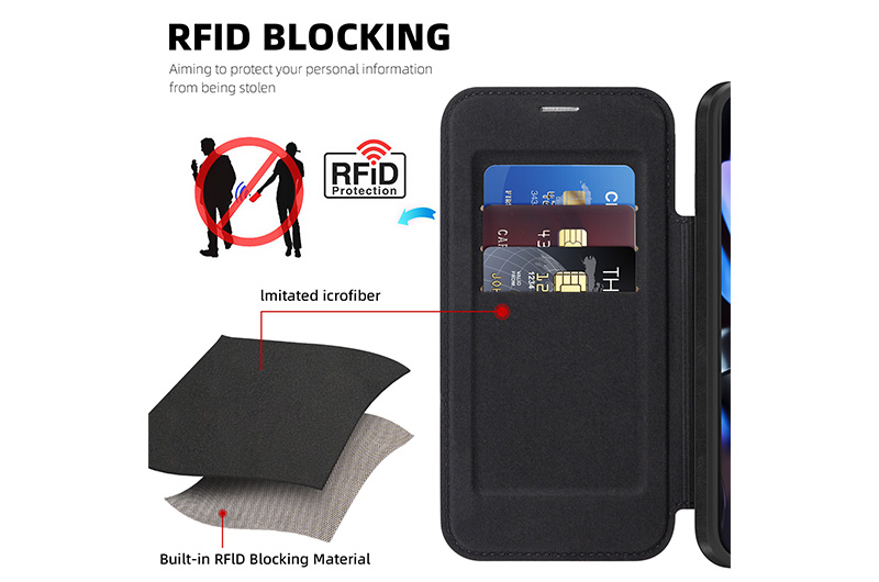 Leather Magnetic Phone Case with RFID  Blocking Card Slots for Google pixel 10a/9a/8a Series (Support OEM/ODM)