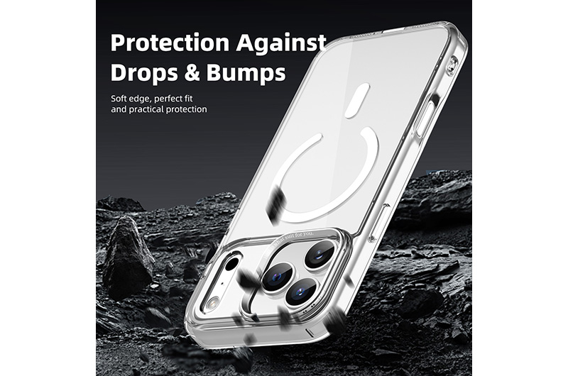 Crystal Clear Magnetic PC+TPU Phone Case for iPhone 17/16/15/14/13/12 Series (Support OEM/ODM)
