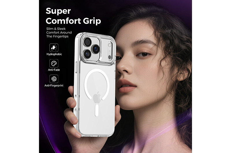 Crystal Clear Magnetic PC+TPU Phone Case for iPhone 17/16/15/14/13/12 Series (Support OEM/ODM)