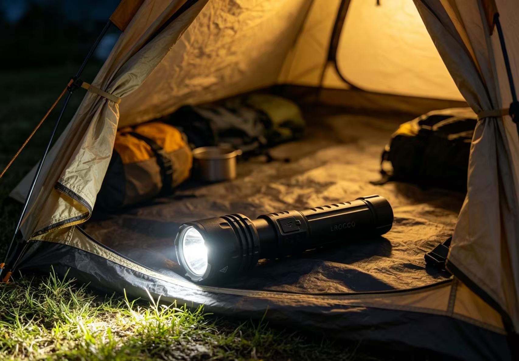 LROCCO Rechargeable Flashlights,  LED Emergency Handheld Flashlight