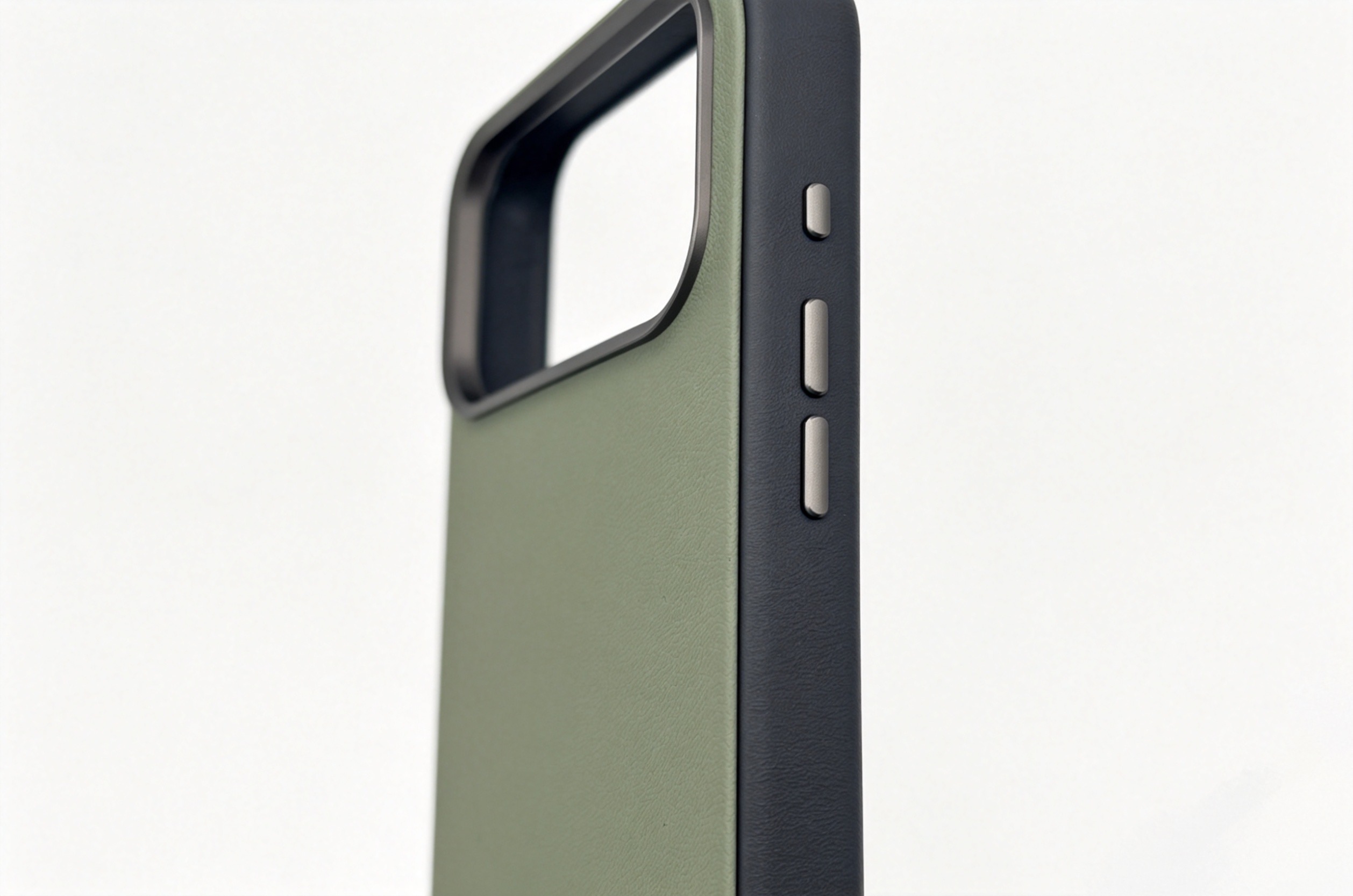 Magnetic 2 in 1 TPU+PC Leather Phone Case with Metal Key Button for iPhone 17/16/15/14/13/12/11 Series (Support OEM/ODM)
