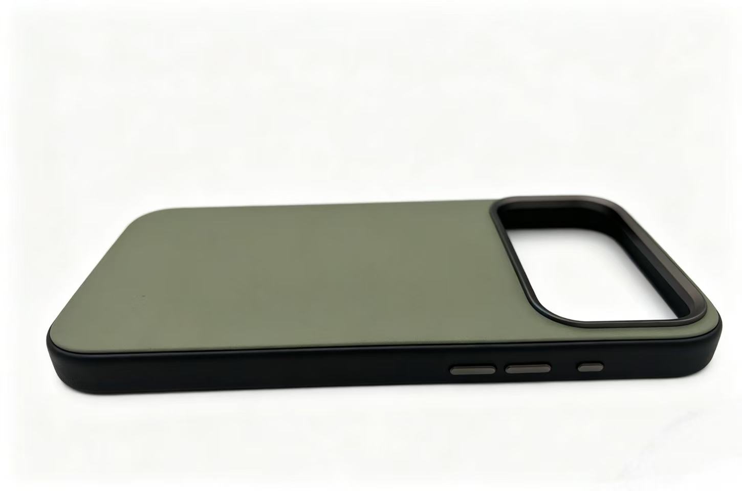 Magnetic 2 in 1 TPU+PC Leather Phone Case with Metal Key Button for iPhone 17/16/15/14/13/12/11 Series (Support OEM/ODM)