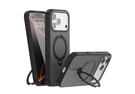 Soft Magnetic Phone Case with invisable 360 degree Rotating Stand for iPhone 17/16/15/14/13/12/11 Series (Support OEM/ODM)