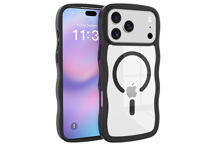 Skin-Friendly Wave Magnetic PC+TPU Phone Case for iPhone 17/16/15 Series (Support OEM/ODM)