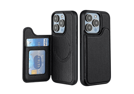 Magnetic Leather Phone Case  with Card Holder for iPhone 17/16/15/14/13/12/11 Series (Support OEM/ODM)