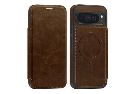 Leather Magnetic Phone Case with RFID  Blocking Card Slots for Google pixel 10a/9a/8a Series (Support OEM/ODM)