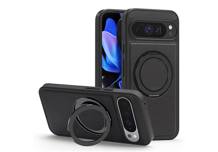 Magnetic Leather Phone Case with 360 Degree Rotating Stand forfor Google pixel 10a/9a/8a Series (Support OEM/ODM)