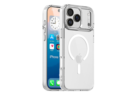 Crystal Clear Magnetic PC+TPU Phone Case for iPhone 17/16/15/14/13/12 Series (Support OEM/ODM)